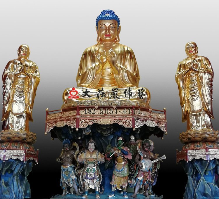 銅雕一佛二弟子佛像價格多少？購買銅雕一佛二弟子佛像要多少錢？